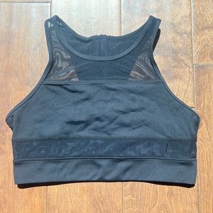 Black Long-Line Sports Bra